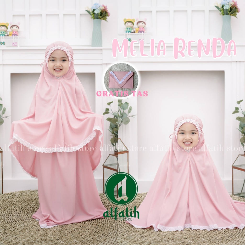 MUKENA ANAK MELIA TRAVELING MUKENAH ANAK 5 TAHUN SAMPAI 8 TAHUN Mukena Bali Anak Mukena Traveling Anak Polos Renda Fashion Muslim Anak Mukena Anak-Anak Terbaru