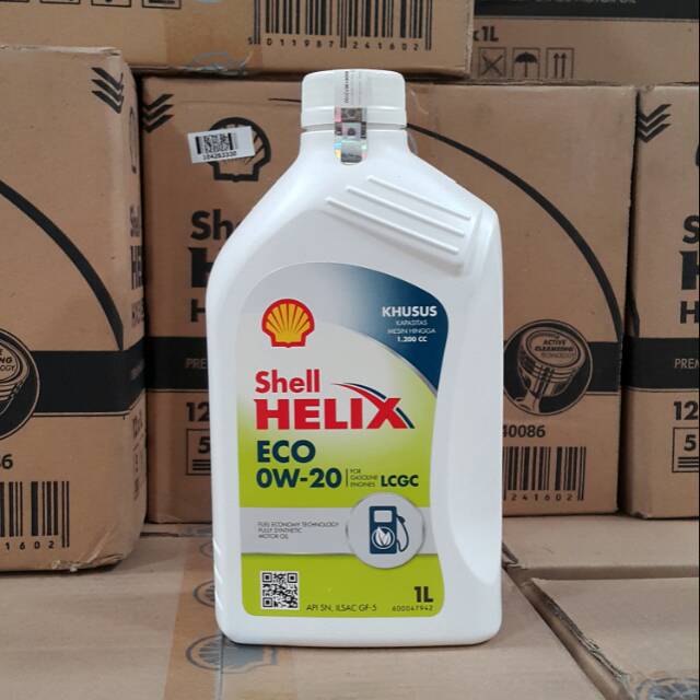 OLI MESIN MOBIL BENSIN LCGC SHELL HELIX ECO 0W-20 1 LITER