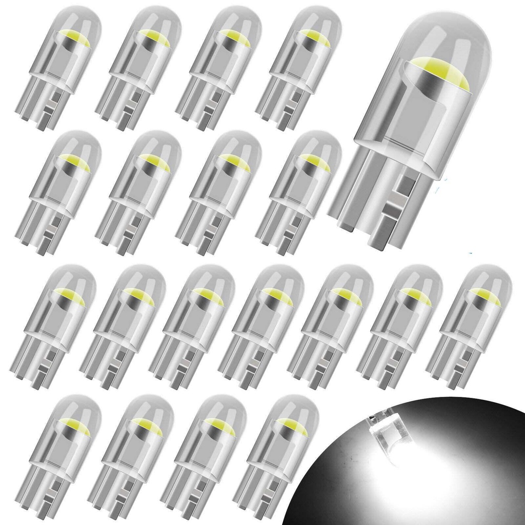 Lanfy Lampu Parkir Mobil Putih 10PCS T10 Lampu Baca LED 12v Car light cob