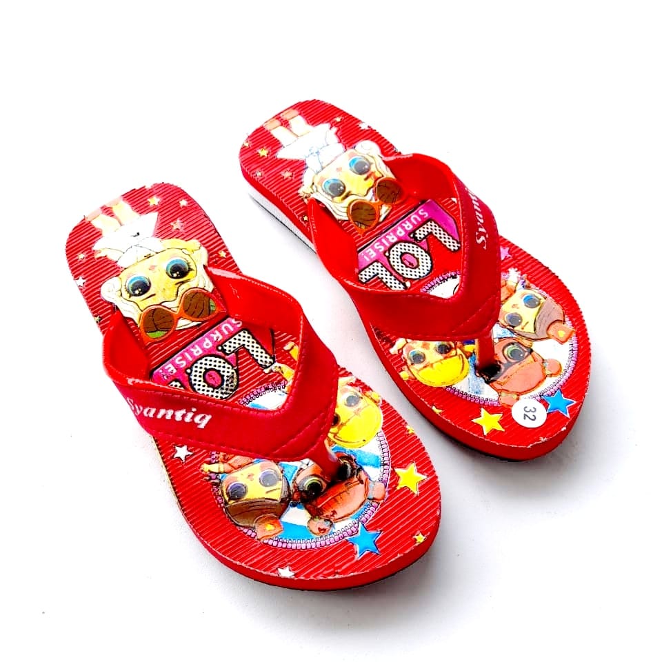 Sandal anak perempuan karet motif LOL