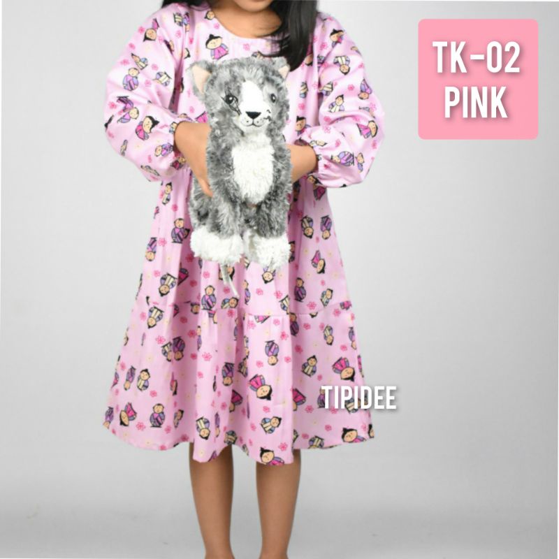 TIPIDEE - Dress Tunik Anak Katun Jepang 2-12 Tahun