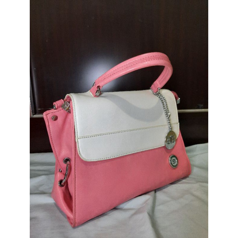 PRELOVED TAS F.TIMBER SLING BAG PINK FREE STRAP DAN DUSTBAG (REALPICT)