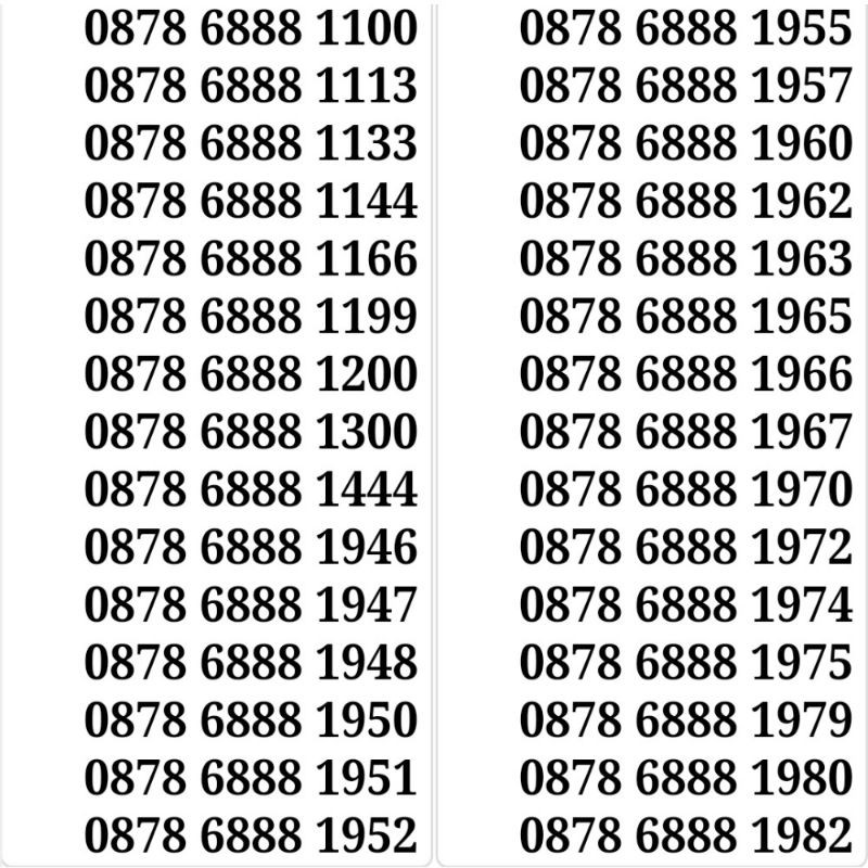 Nomor cantik xl seri tahun