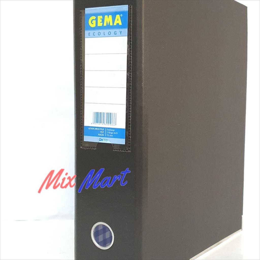 

Ordner Gema Folio 2 Ring 75 mm Black Lever Arch File 717 GEMA