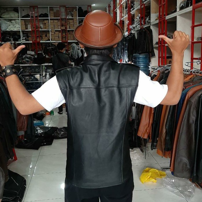 Rompi Kulit Pria Ramones Changcuters Bikers Rider Motor Touring