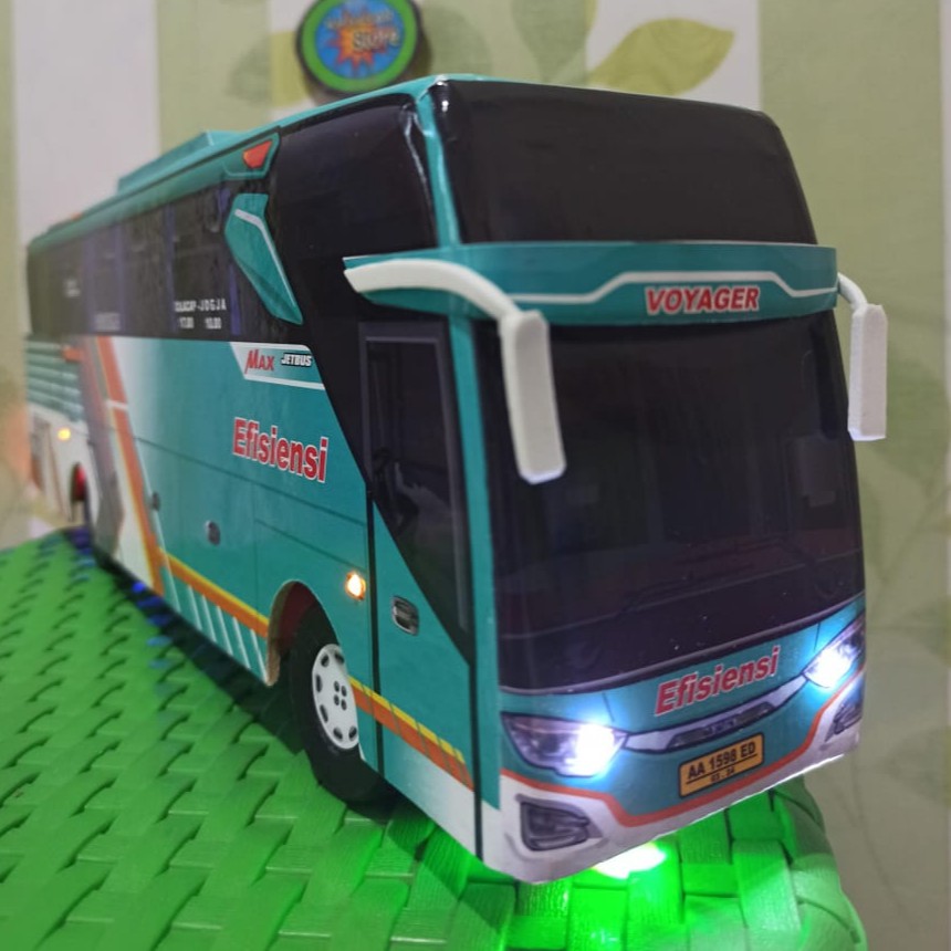 miniatur bus bis shd EFISIENSI plus lampu