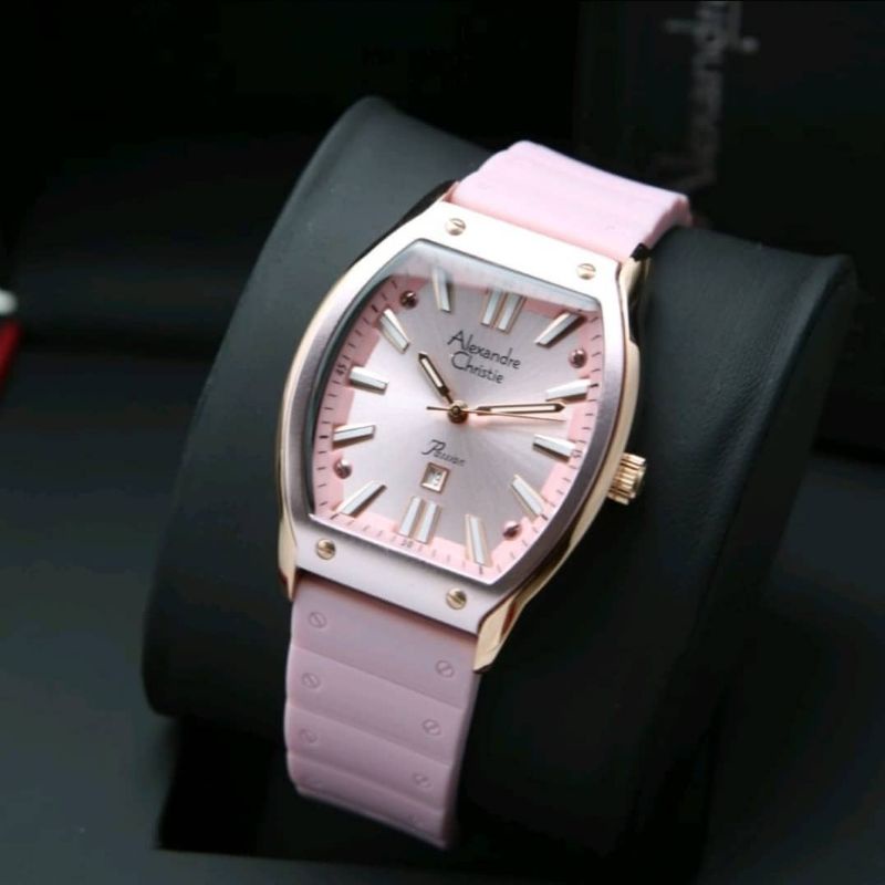 Jam Tangan Alexandre Christie AC 2941 Wanita / AC2941 LD Pink Rose Gold Original