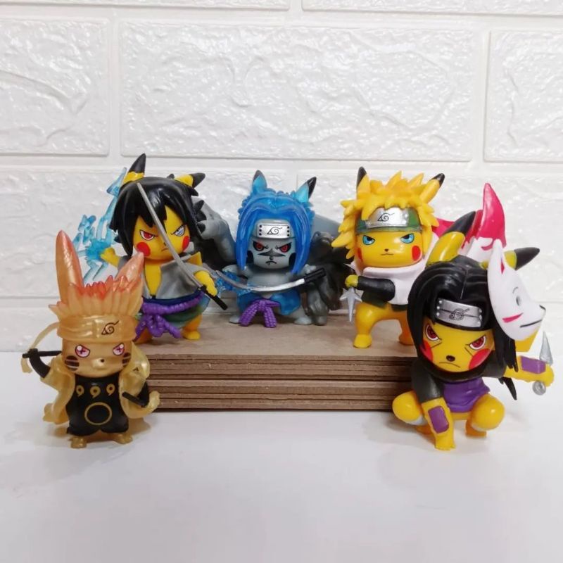 Figure Pokemon Pikachu Naruto Cake Topper