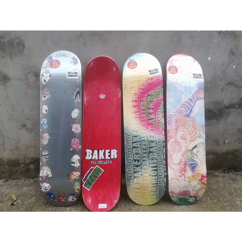 Baker deck skateboard pro 7 plys cananian maples cold press deck 31x8.25 inch Untuk Dewasa