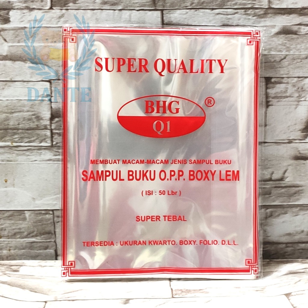 

Sampul Plastik Lem BHG uk Boxy 1 Pak isi 50 Lembar