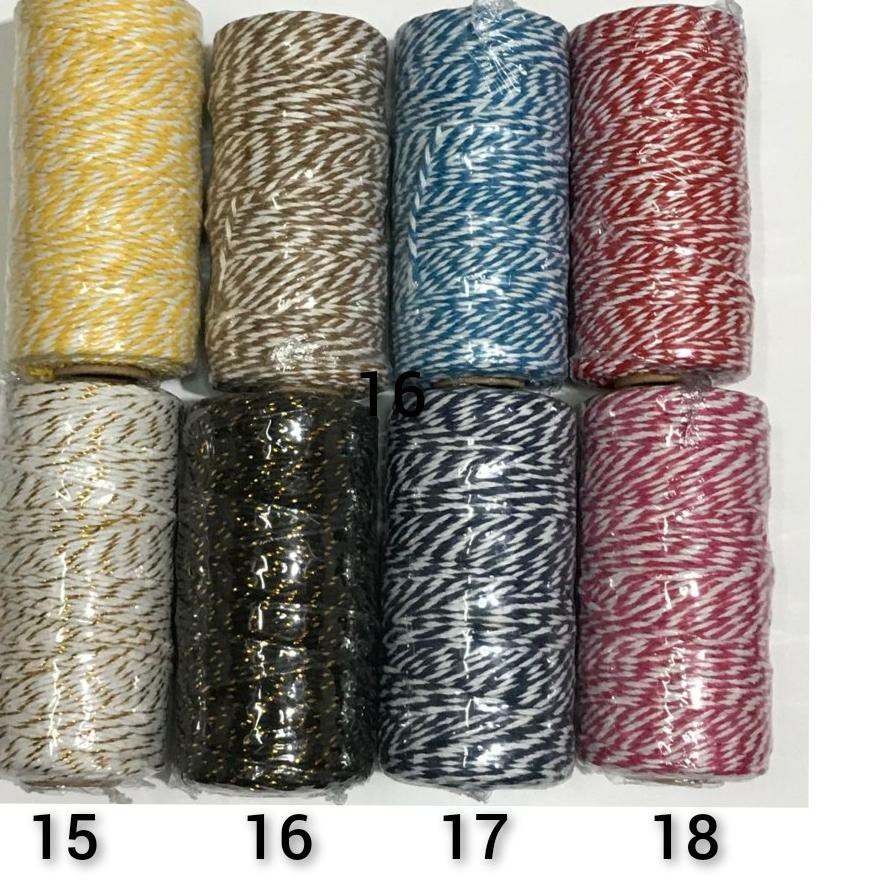 BEST SELLER 100 METER - BAKERS TWINE 2 MM | BENANG IKAT KATUN | BENANG HIAS | TALI WARNA | COTTON Be