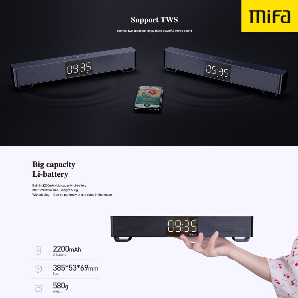 Mifa K3 Soundbar Mi TV Wired Wireless Bluetooth Speaker TWS