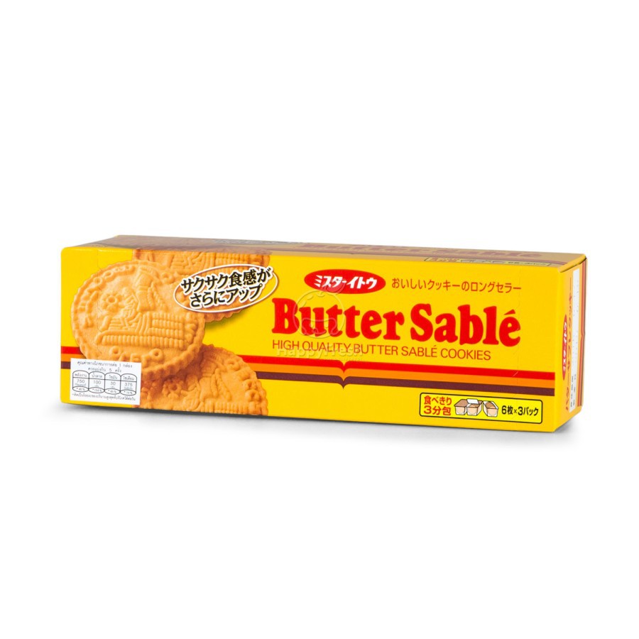 

Mr. Ito Butter Sable cookies 180g 3pack @60g. biskuit mentega jepang impor