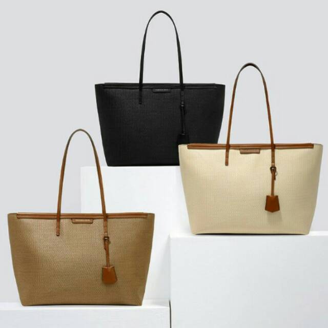 CK TEXTURED TOTE BAG ORIGINAL 32 cm