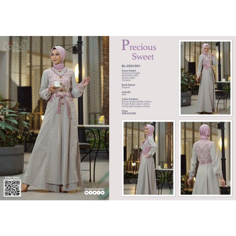 Simply Look SL-0321001 Beaute De Lilac Gamis By Tuneeca Diskon Sale Promo Long Dress Simple Murah