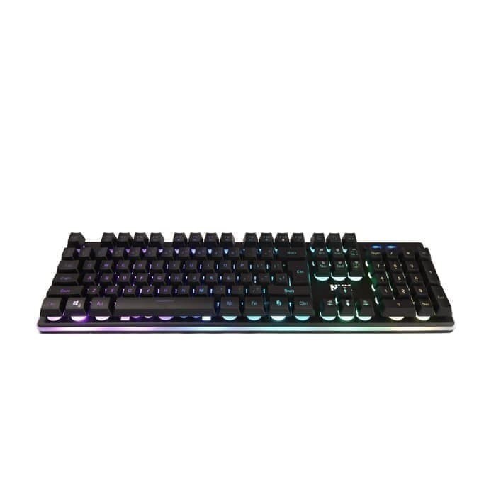 Keyboard gaming nyk nemesis rubber dome wired usb Rgb metal plate 104 key underglow kr-301 kr301