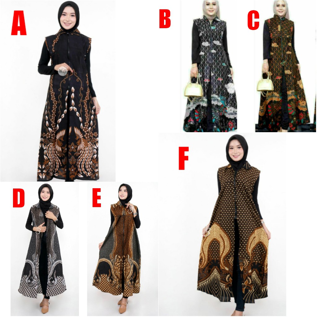  JUMBO  OUTER  BATIK  110CM LONG CARDIGAN ETNIK BATIK  WANITA 