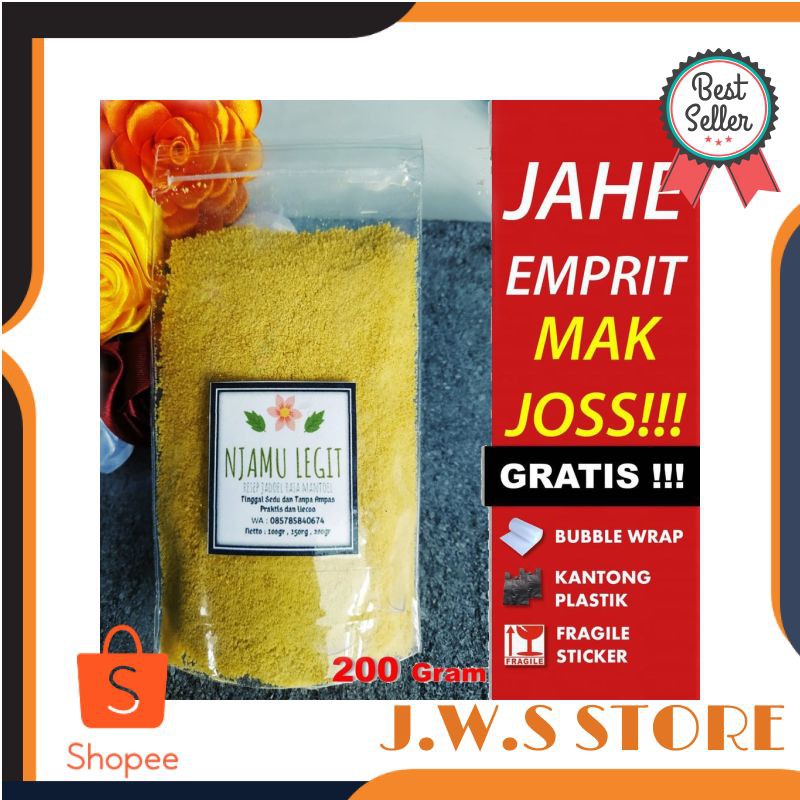 Jahe Emprit 200g / Jahe Emprit Bubuk / Jahe Emprit Instan / Serbuk Jahe Emprit Minuman Herbal