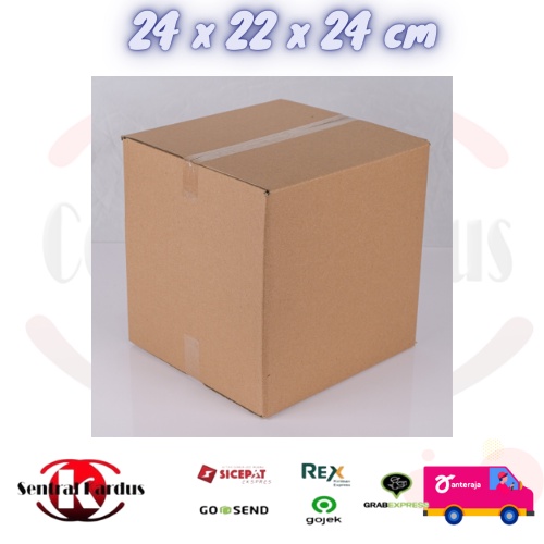 

(10PCS) Kardus Box Polos 24x22x24cm Baru Dus Coklat Packing Polos