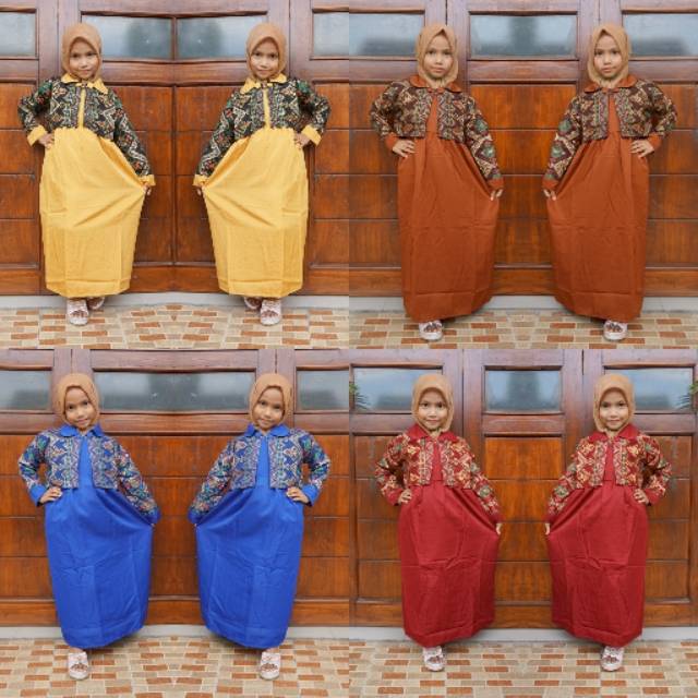 Baju Gamis Batik Anak Muslim