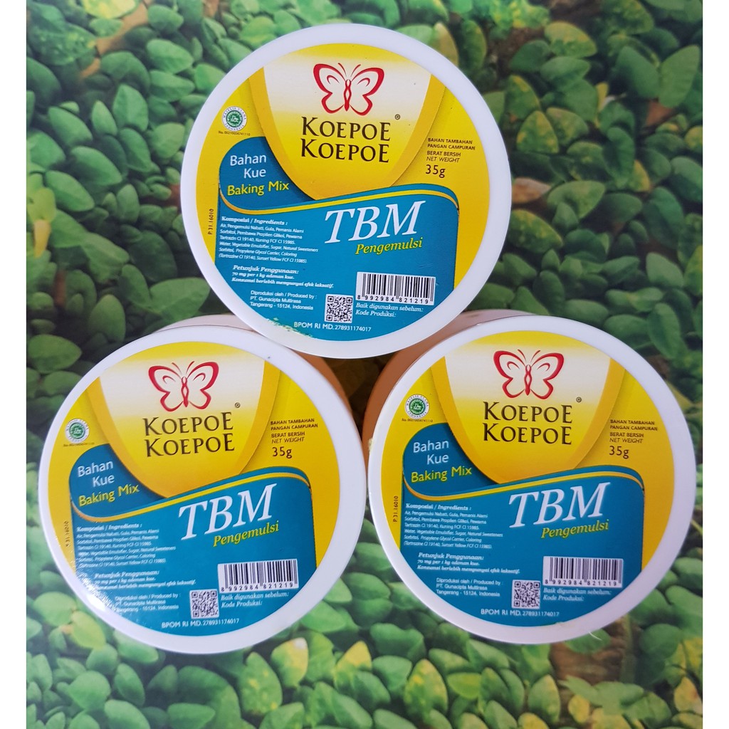 

TBM koepoe koepoe, pengemulsi , pengembang kue ,TBM kupu kupu 35gram