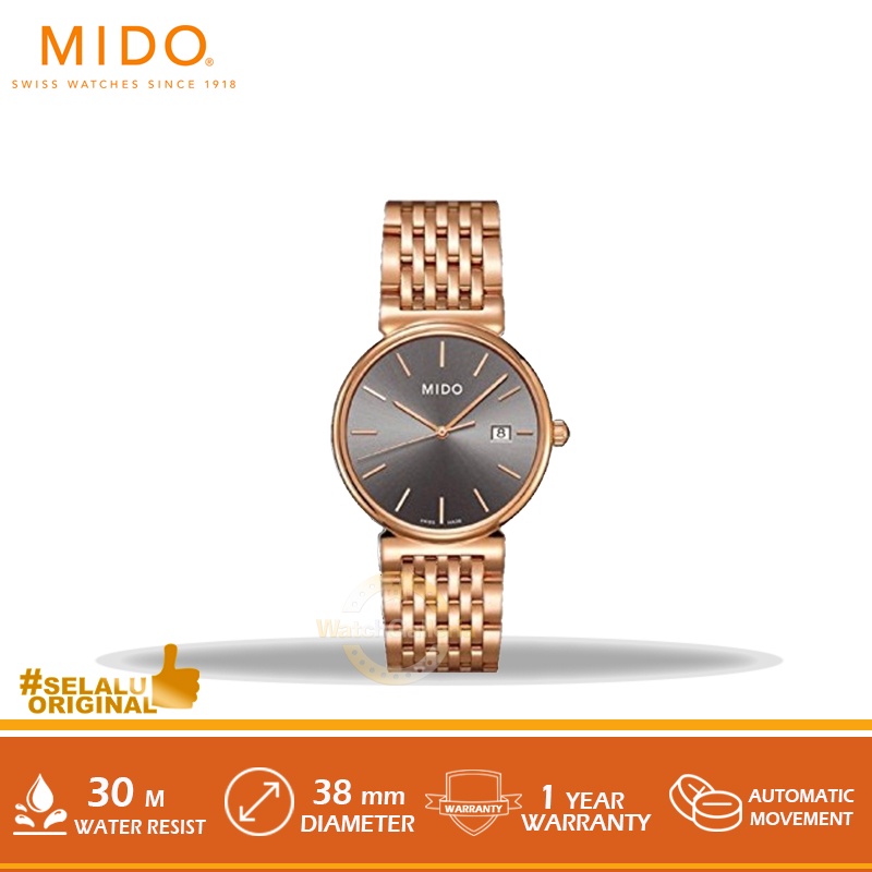 Jam Tangan Mido Dorada Grey Dial M1130.3.13.1 Original