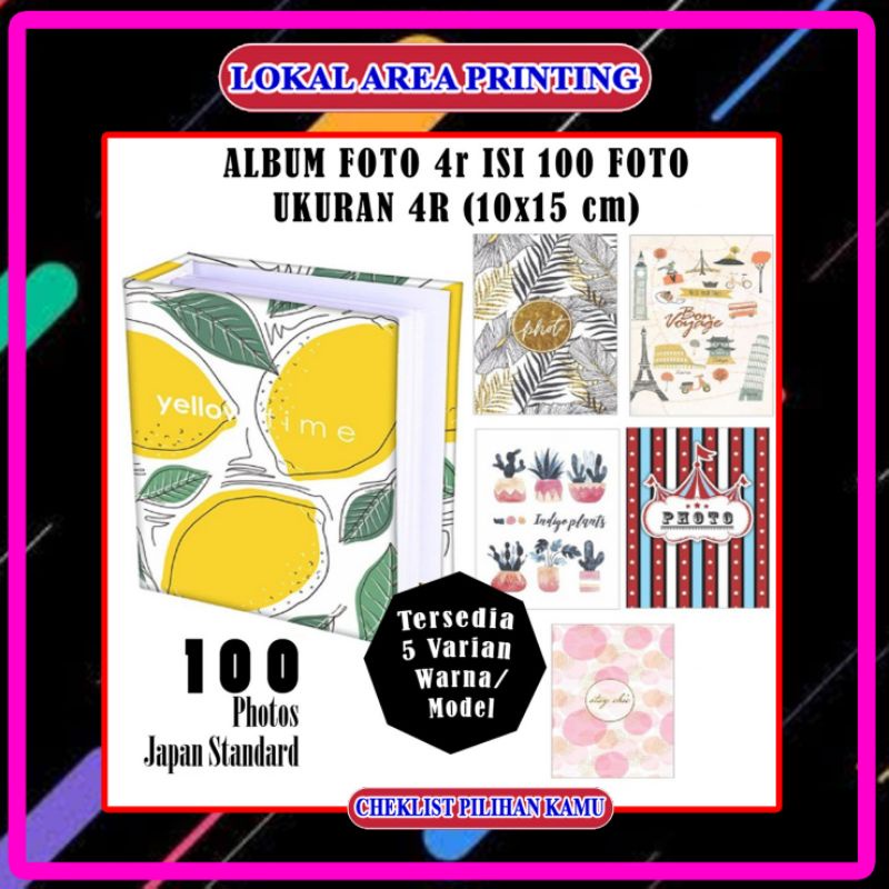 ALBUM 4R ISI 100 CUSTOM MOTIF EXCLUSIVE ALBUM 4R MURAH HARD COVER