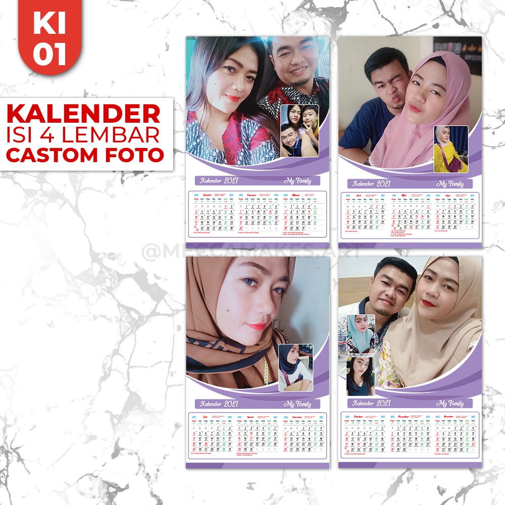 

KALENDER ISI 4 LEMBAR / KALENDER 2022 / KALENDER CUSTOME FOTO / KALENDER MURAH