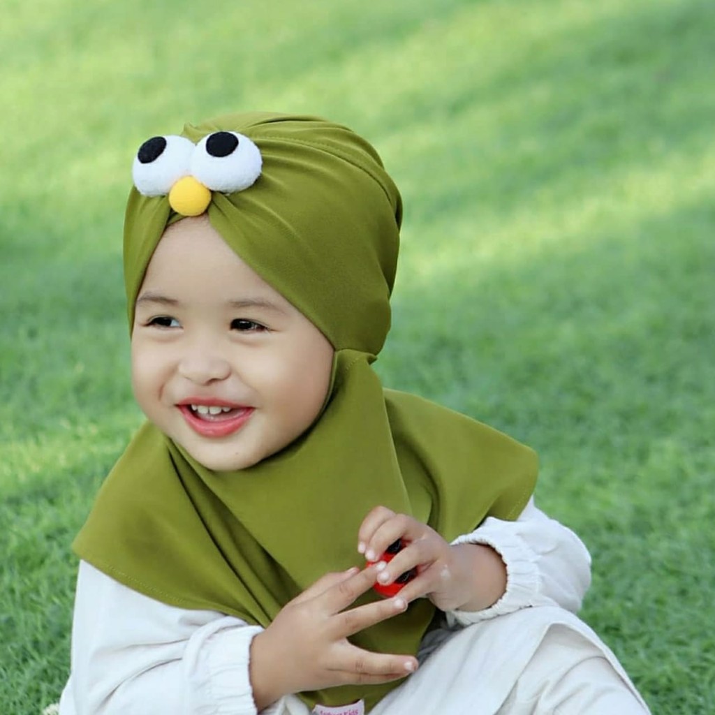 Jilbab Anak Elmo Emoticon / Jilbab Anak Murah / Hijab Anak Karakter Elmo