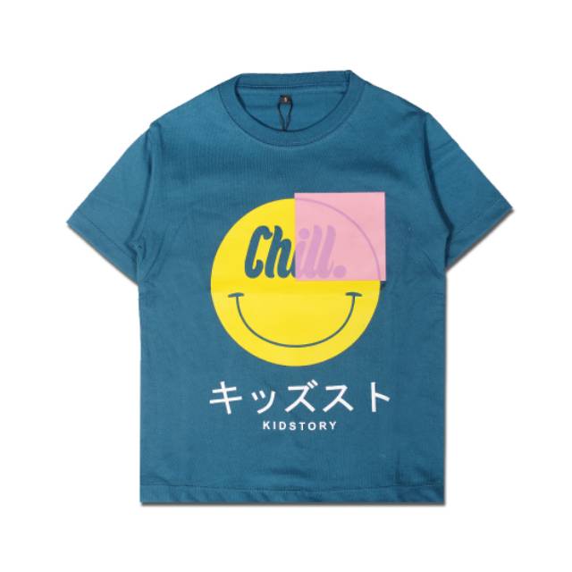 kaos anak hijau tosca kidstory