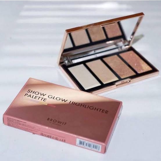 BROWIT Show Glow Highlighter Palette/makeup/kosmetik/wajah/bedak/thailand