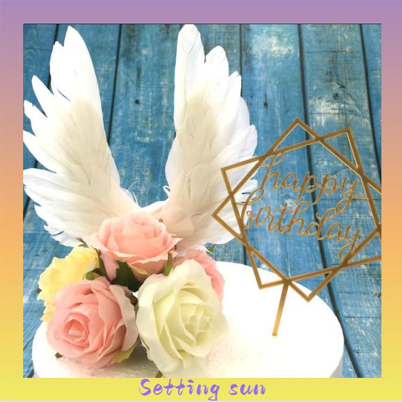 Dekorasi Kue Selamat Tahun Baru Kue Ulang Tahun Opper Akrilik Emas Perak Huruf Dekorasi Cupcake TN