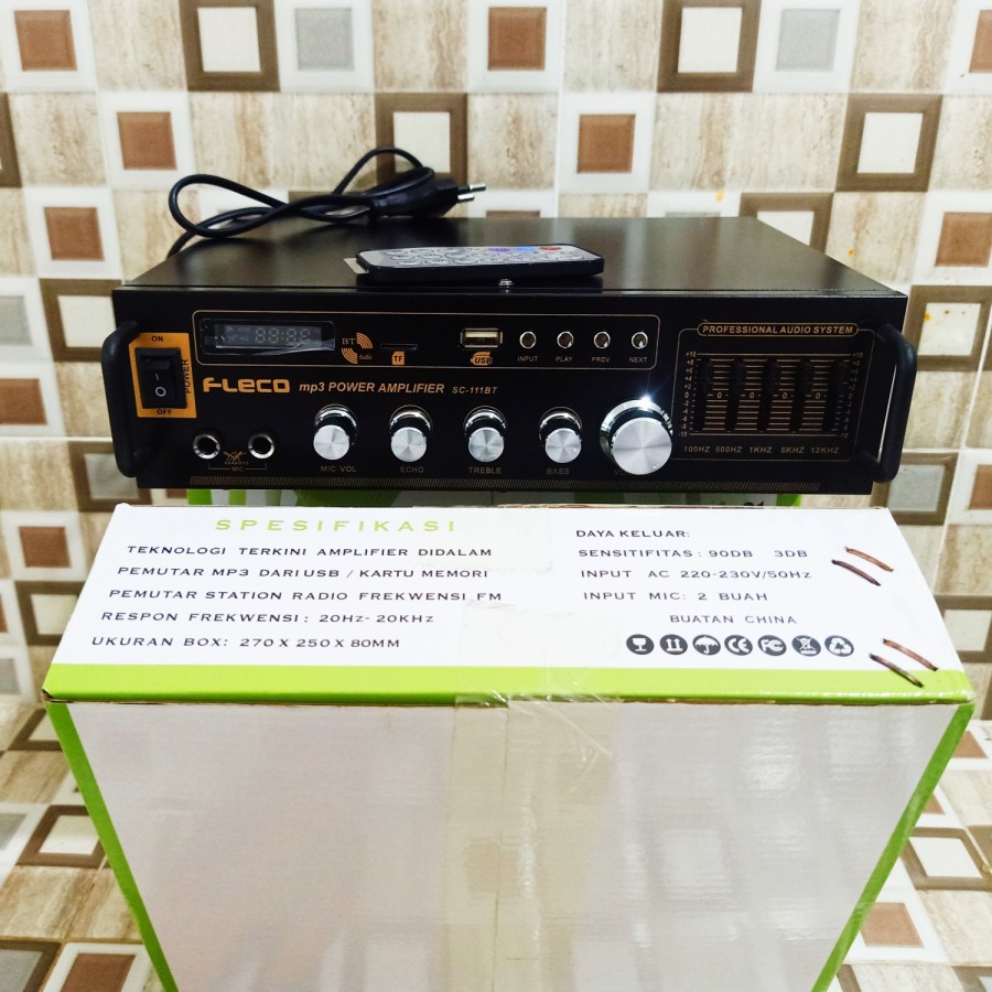 Power Amplifier Fleco SC 111BT AC DC Bluetooh