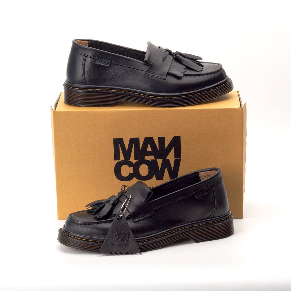 Mancow Loafer Shade Hitam Sepatu Formal Pria Wanita Original Kulit Asli