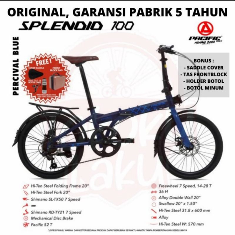 SEPEDA LIPAT 20 INCH PACIFIC SPLENDID 100