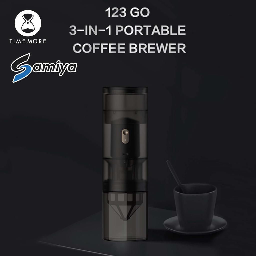 timemore 123GO auto coffee dripper electric grinder E&amp;B burr mesin kopi maker V60 portable USB 3in1 burr coating titanium FREE carry bag