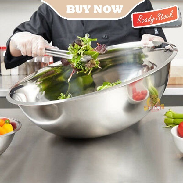 SET2 Baskom stainless JUMBO 36cm n 38cm TEBAL Stainless Mixing Bowl