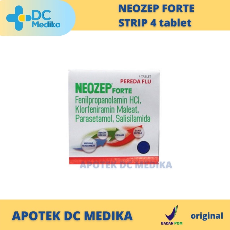 Neozep Forte 4 tablet / Obat flu dewasa / Obat flu anak / Neosep