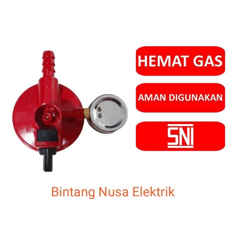 MPU M-089 Regulator Gas + Meter/ Regulator Elpiji + Meter/ Regulator LPG + Meter/ Regulator Kompor Gas + Meter