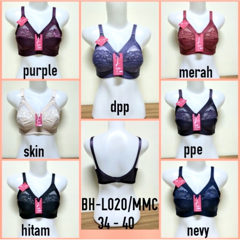 BH / Bra Brukat BIG CUP LYDYLY L020 Tanpa Kawat dan tanpa Busa