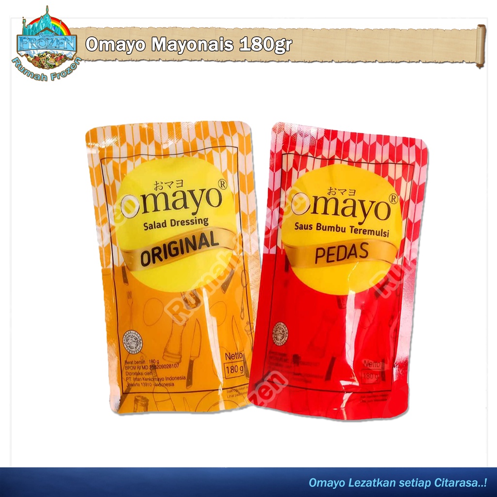 

Mayonaise Original Pedas Omayo 180gr | Omayo Mayo Original dan Pedas | Salad Dressing