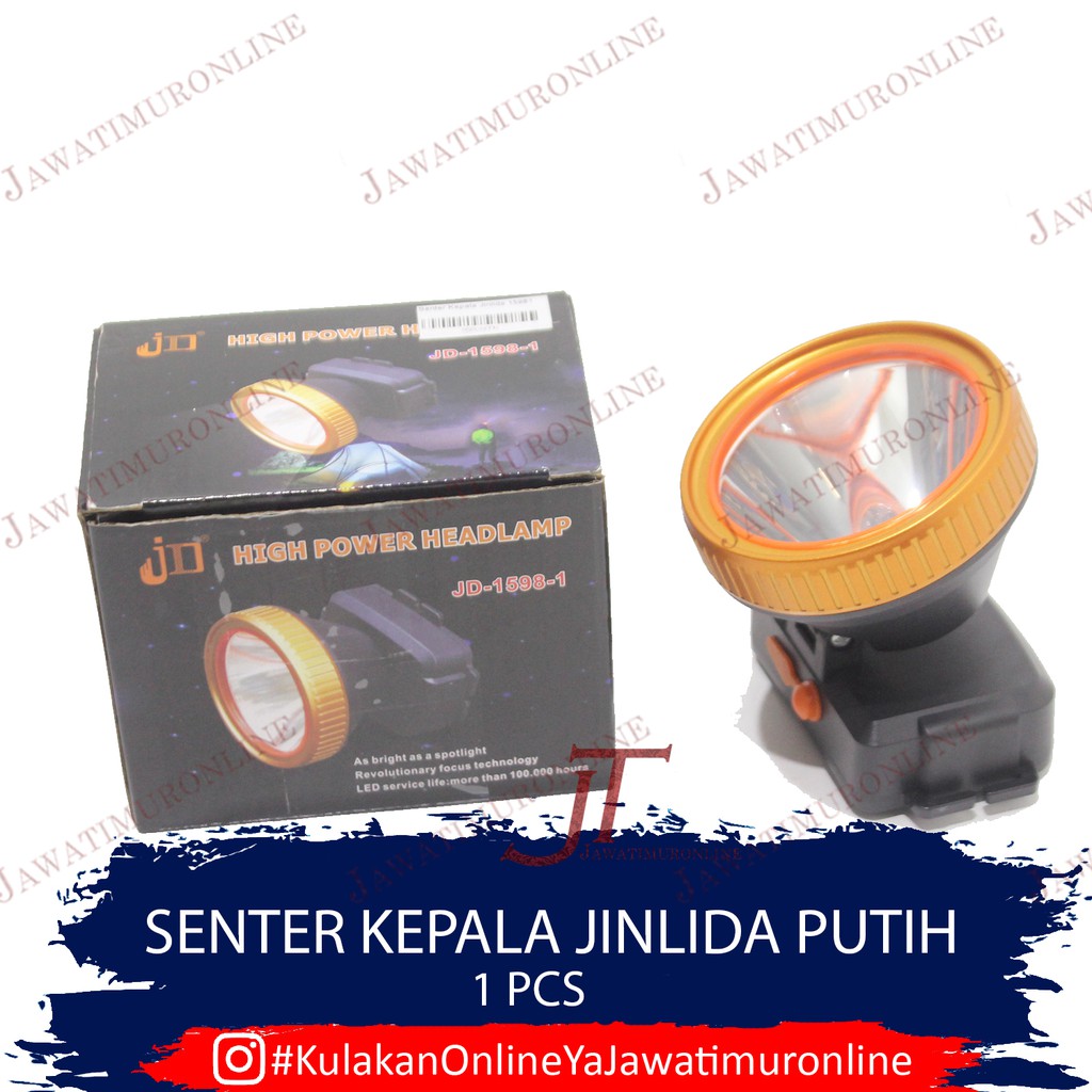 Senter Kepala Jinlida LED Putih CAS