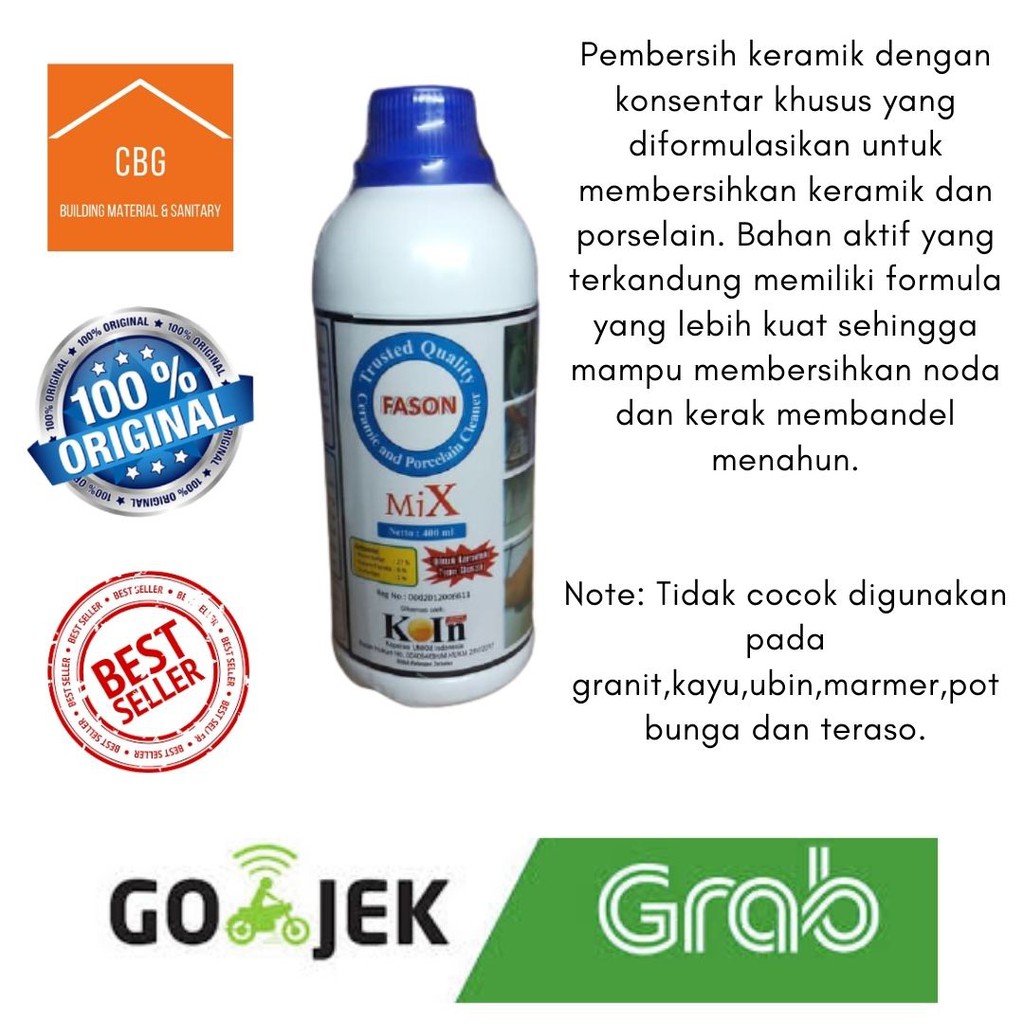 Pembersih noda untuk keramik kamar mandi - Fason MIX 400 ML