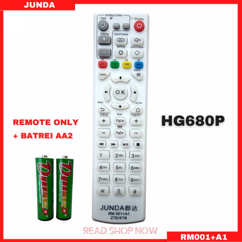 Remote/remot STB Hg680p/zte merek junda rm1+a1