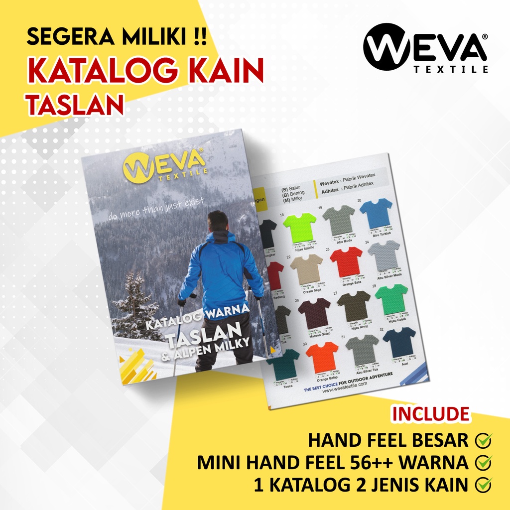Buku Katalog PREMIUM Sampel Warna Kain Taslan Waterproof