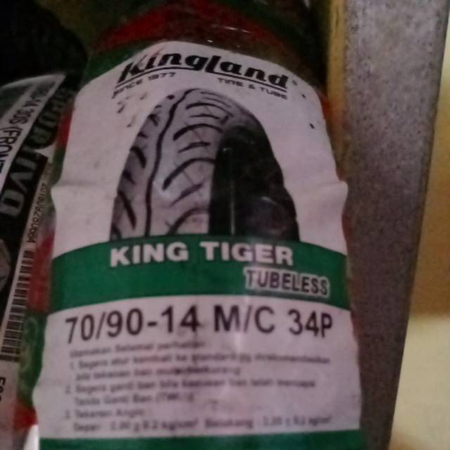 Ban tubeless kingland king tiger 70/90-14 untuk mio/beat/vario/xeon/soul gt