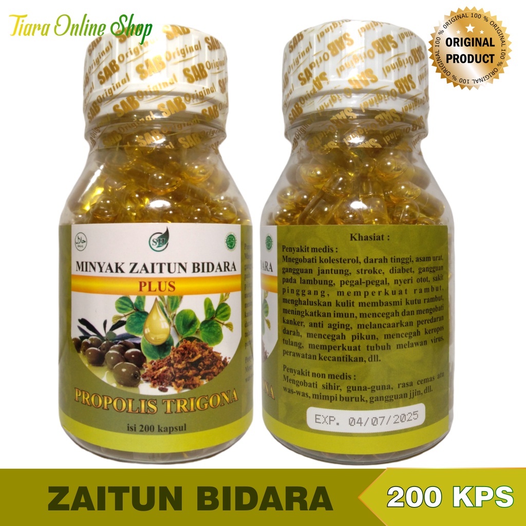 Kapsul Minyak Zaitun Bidara Plus Propolis Trigona isi 200 Kapsul Original