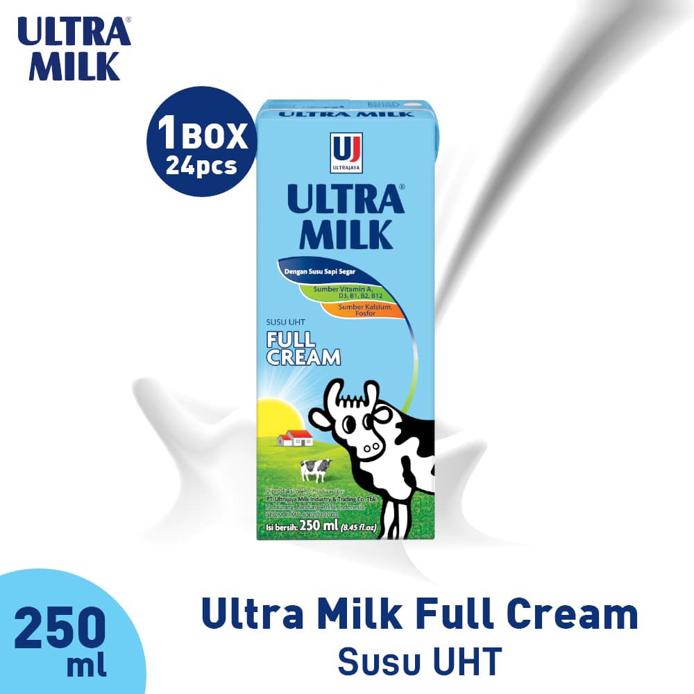 

PROMO ULTRA MILK FULL CREAM 250 ML BOX (1 BOX = 24 PCS) TERMURAH