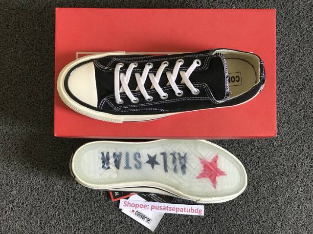 Converse 70S Low Egret Black White Made In Vietnam