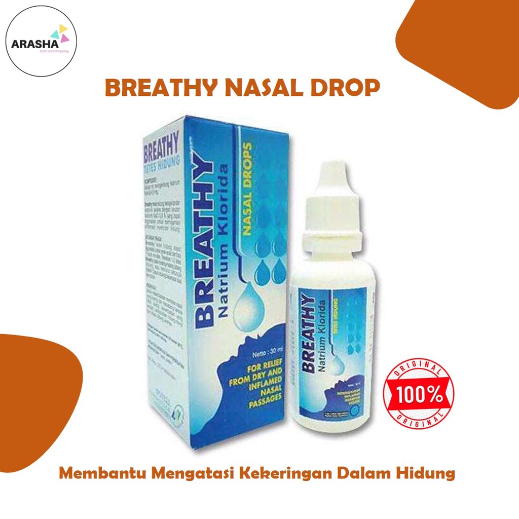 BREATHY TETES HIDUNG 30 ML/Iritasi hidung/Hidung tersumbat/Pilek